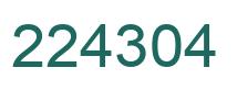 Number 224304 green image