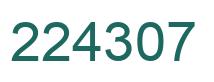 Number 224307 green image