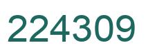 Number 224309 green image