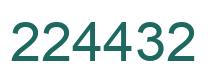 Number 224432 green image