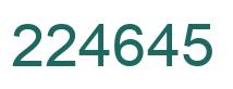 Number 224645 green image