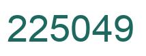 Number 225049 green image