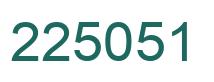 Number 225051 green image
