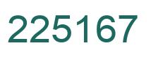 Number 225167 green image