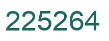 Number 225264 green image