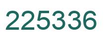 Number 225336 green image