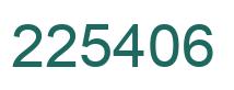 Number 225406 green image