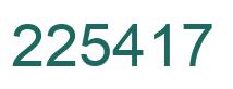 Number 225417 green image