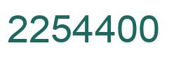 Número 2254400 imagen verde