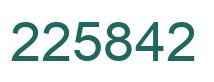 Number 225842 green image