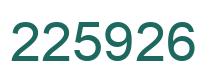 Number 225926 green image