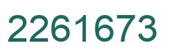 Number 2261673 green image