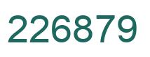 Number 226879 green image
