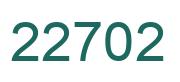 Number 22702 green image