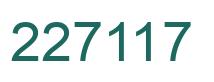 Number 227117 green image