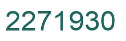 Number 2271930 green image