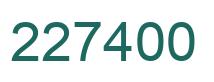 Number 227400 green image