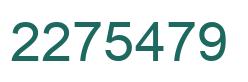 Number 2275479 green image