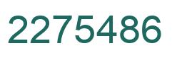 Number 2275486 green image