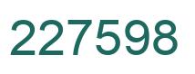 Number 227598 green image