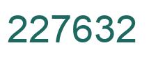Number 227632 green image