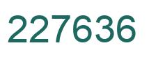 Number 227636 green image