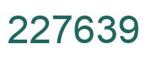 Number 227639 green image