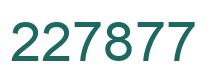 Number 227877 green image