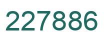 Number 227886 green image