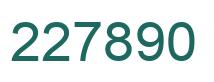 Number 227890 green image
