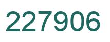 Number 227906 green image