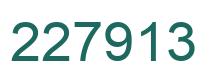 Number 227913 green image
