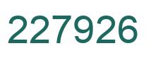 Number 227926 green image