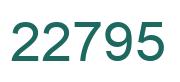 Number 22795 green image