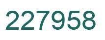 Number 227958 green image