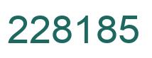 Number 228185 green image