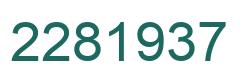 Number 2281937 green image
