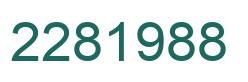Number 2281988 green image