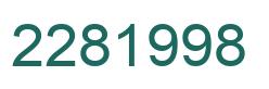 Number 2281998 green image