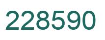 Number 228590 green image