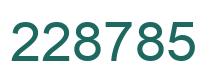 Number 228785 green image
