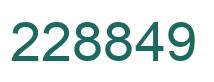 Number 228849 green image