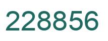Number 228856 green image