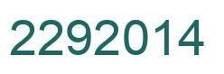 Number 2292014 green image