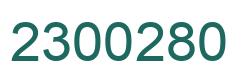 Number 2300280 green image