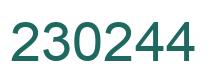 Number 230244 green image