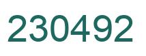 Number 230492 green image