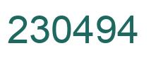 Número 230494 imagen verde