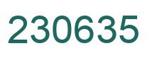 Number 230635 green image