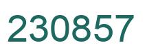 Number 230857 green image